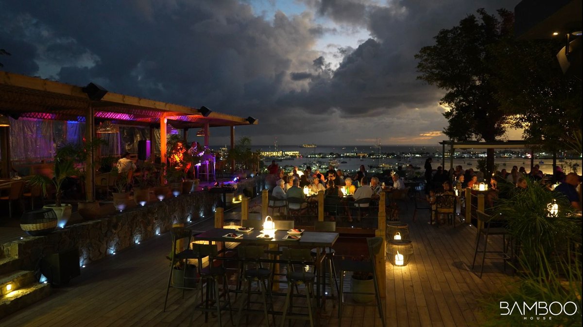 Outdoor Patio - evening - Bamboo House